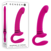 Gender X 21.9 cm USB Rechargeable Strapless Strap-On Vibrator 8.62 Inches Pink > Realistic Dildos and Vibes > Strapless Strap Ons